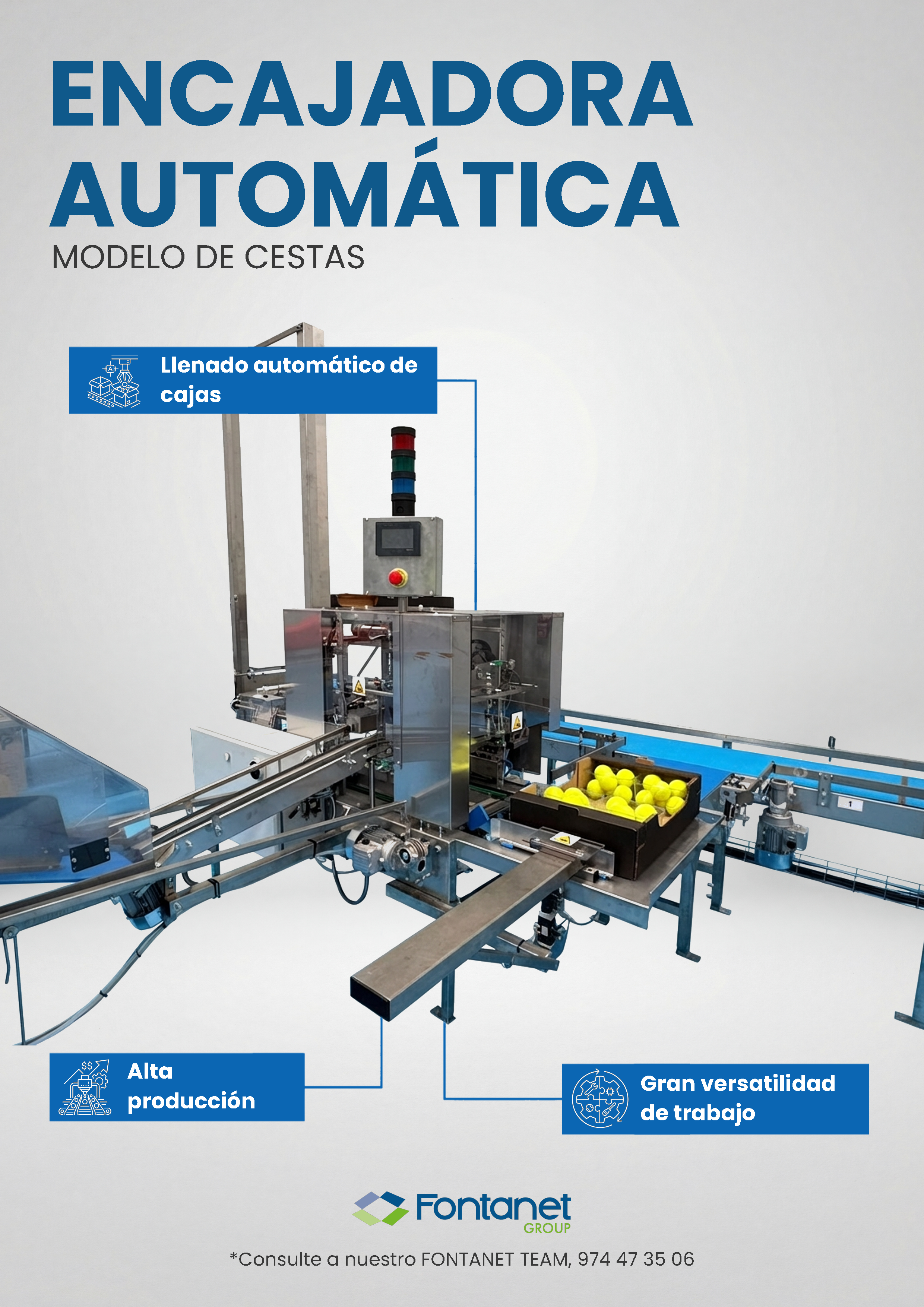 Encajadora Automática - Encajadora automática para formado y carga de cajas